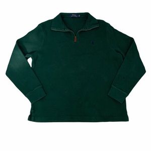 forest green polo Ralph Lauren quarter zip